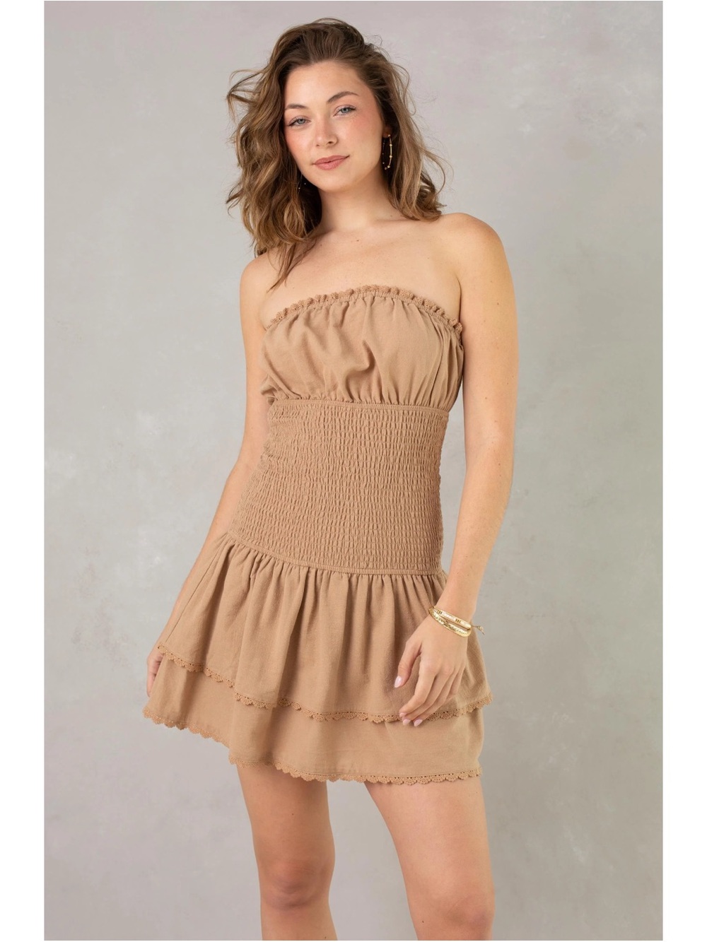 NWT Isla Ellie Smocked Mini Dress